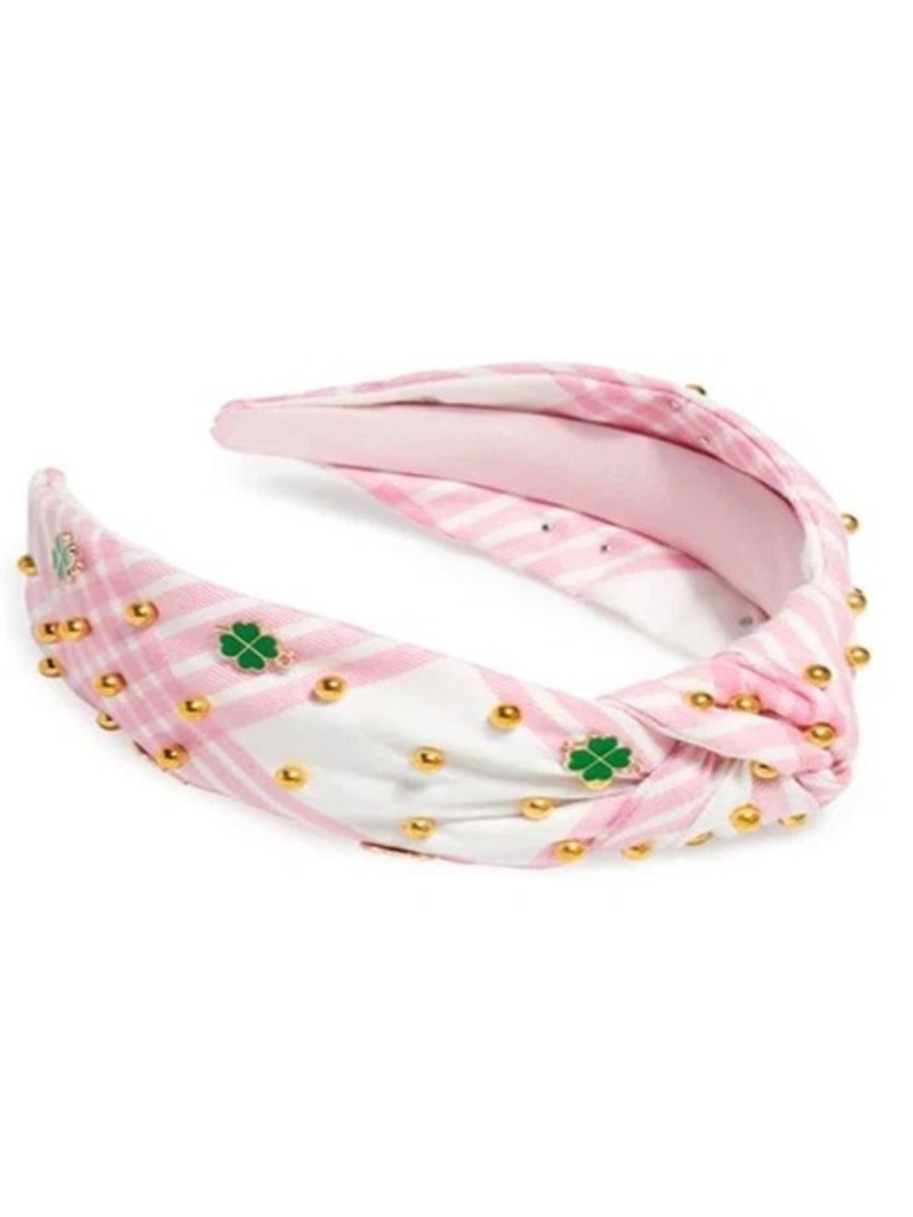 Shiraleah lucky charms Studded Knot Headband with Green Clover Accents